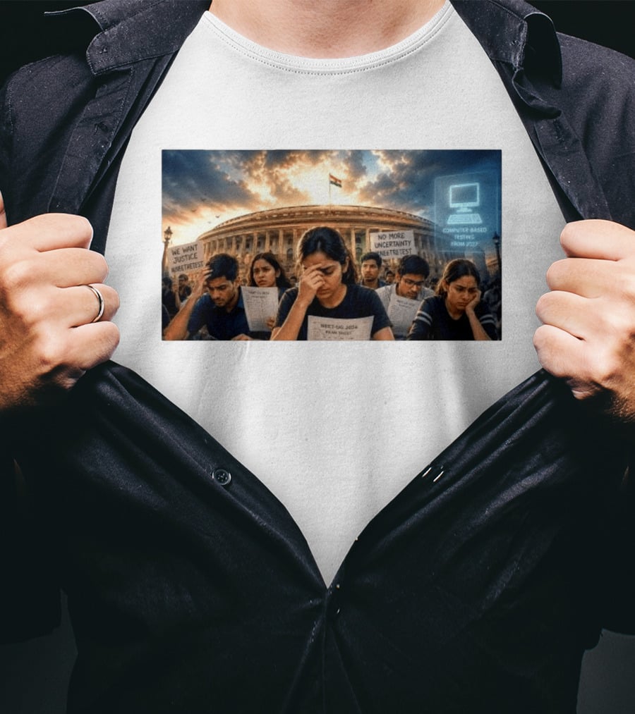 NTA Defends NEET Exam 2021 Retest Before Parliamentary Panel Amid Student Protests T-Shirt