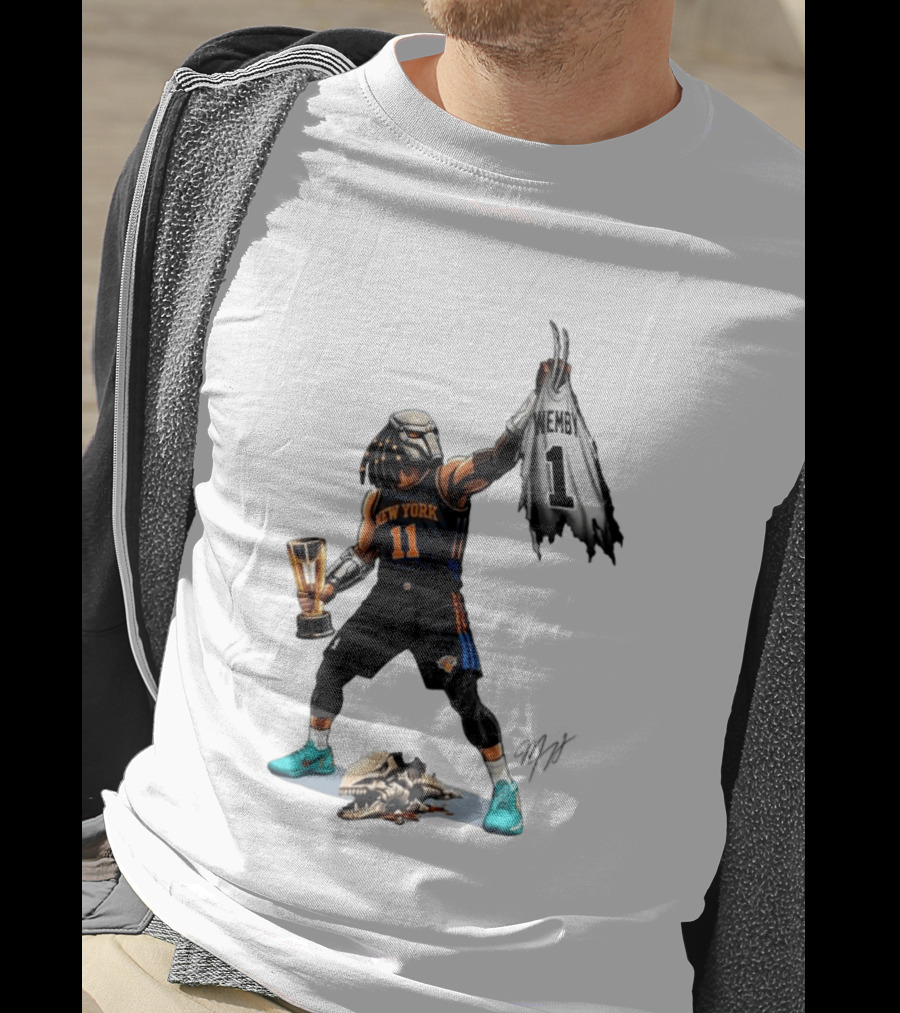 Jalen Brunson New York Knicks Wemby NBA Basketball Cartoon 11 Trophy T-Shirt