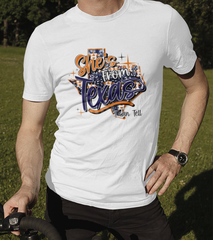 She's From Texas I Can Tell Map 2026 T-Shirt