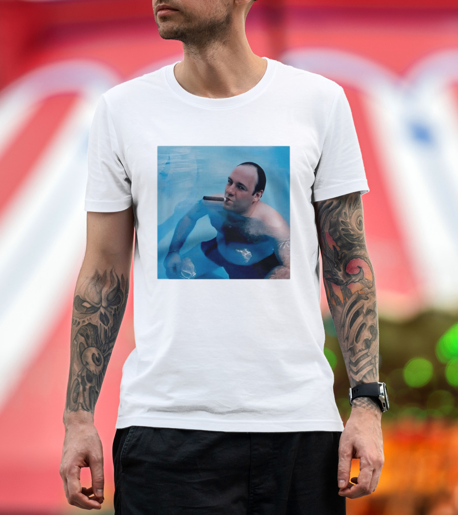 Tony Soprano The Sopranos Pool Scene Cigar Water Moment T-Shirt