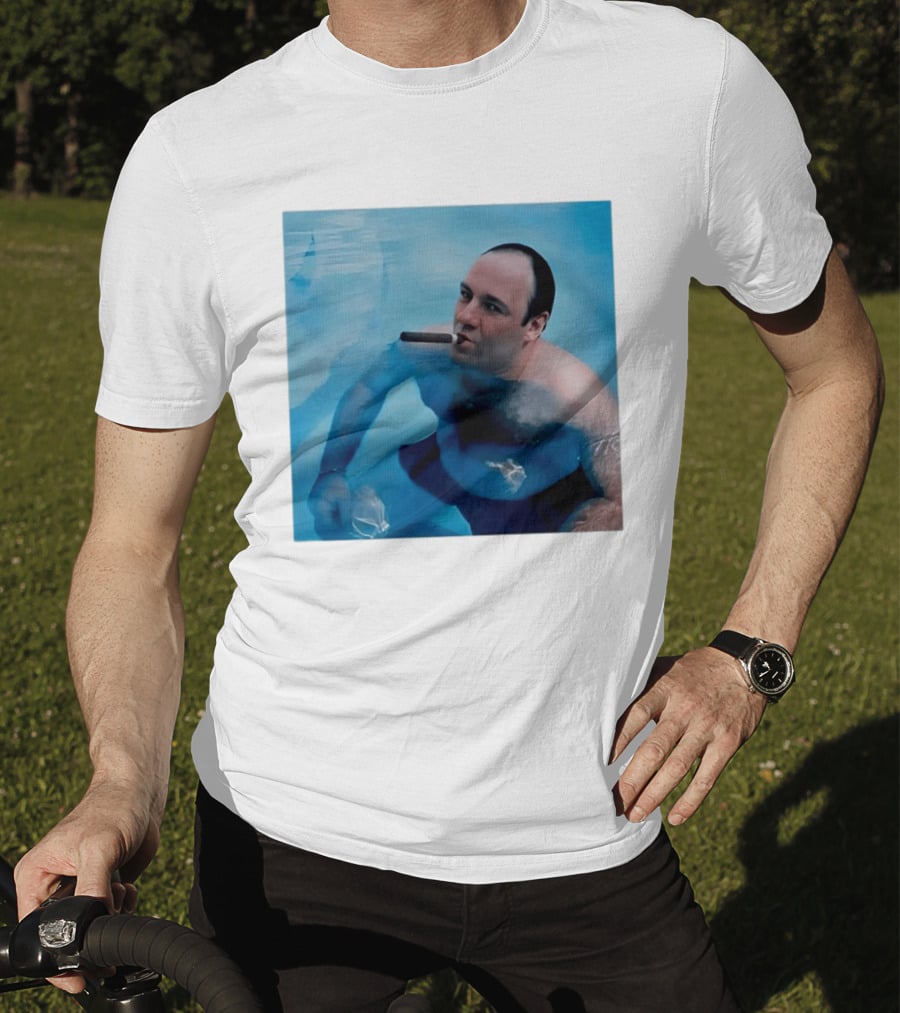 Tony Soprano The Sopranos Pool Scene Cigar Water Moment T-Shirt