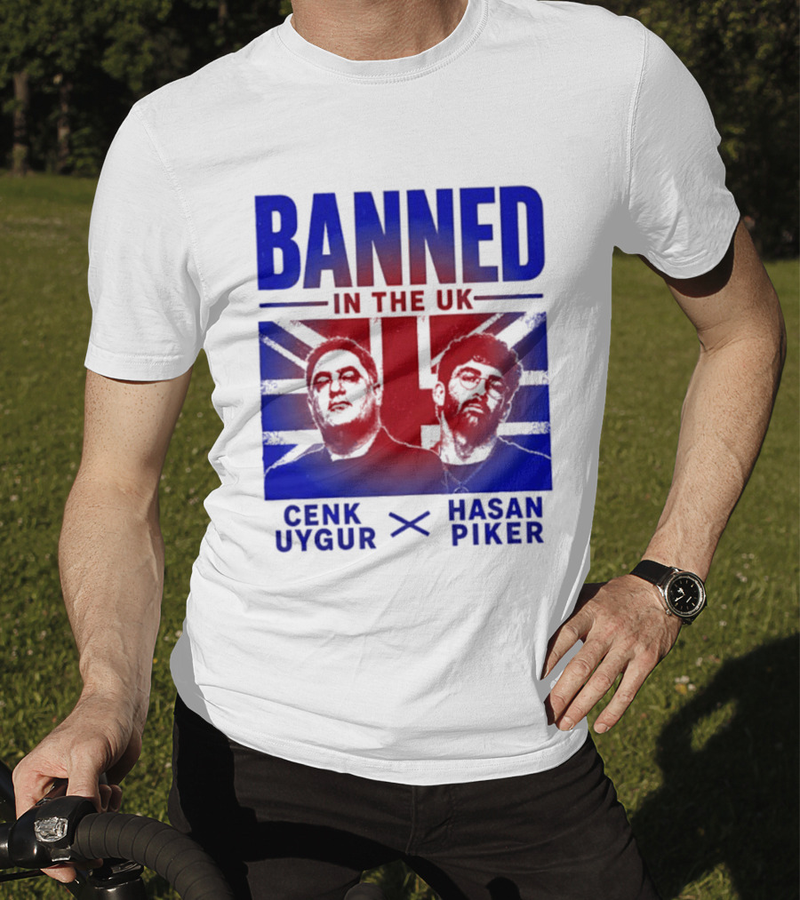 Banned In The UK Cenk Uygur Hasan Piker Union Jack T-Shirt