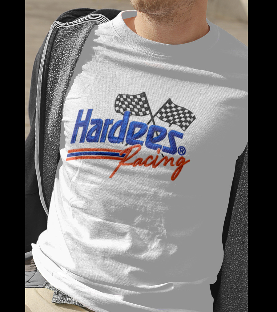 Bubba Wallace Hardee's Racing Hat Checkered Flags T-Shirt