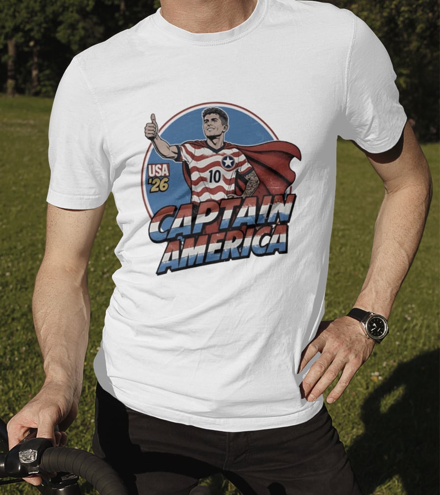 USA '26 Christian Pulisic Captain America Thumbs Up T-Shirt