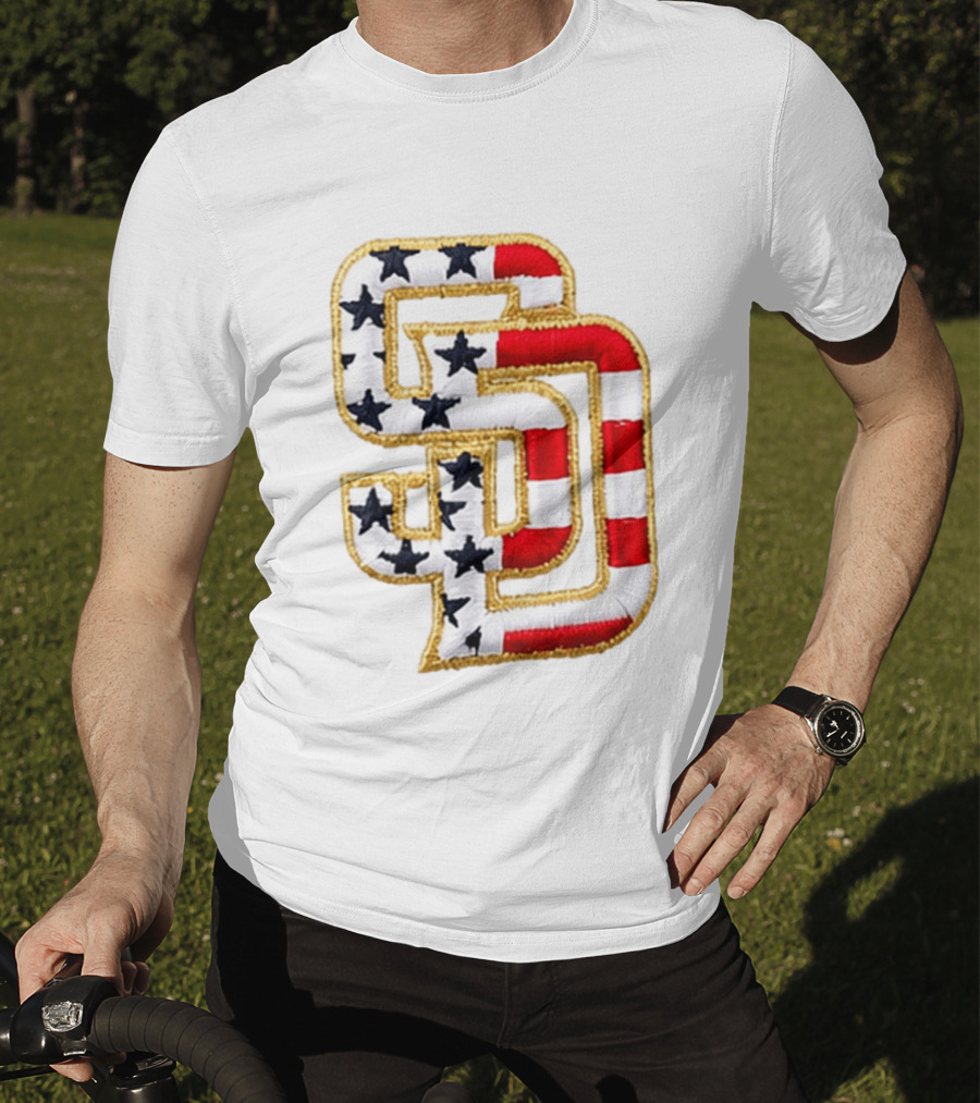 San Diego Padres America 250 Stars And Stripes SD Baseball Cap T-Shirt