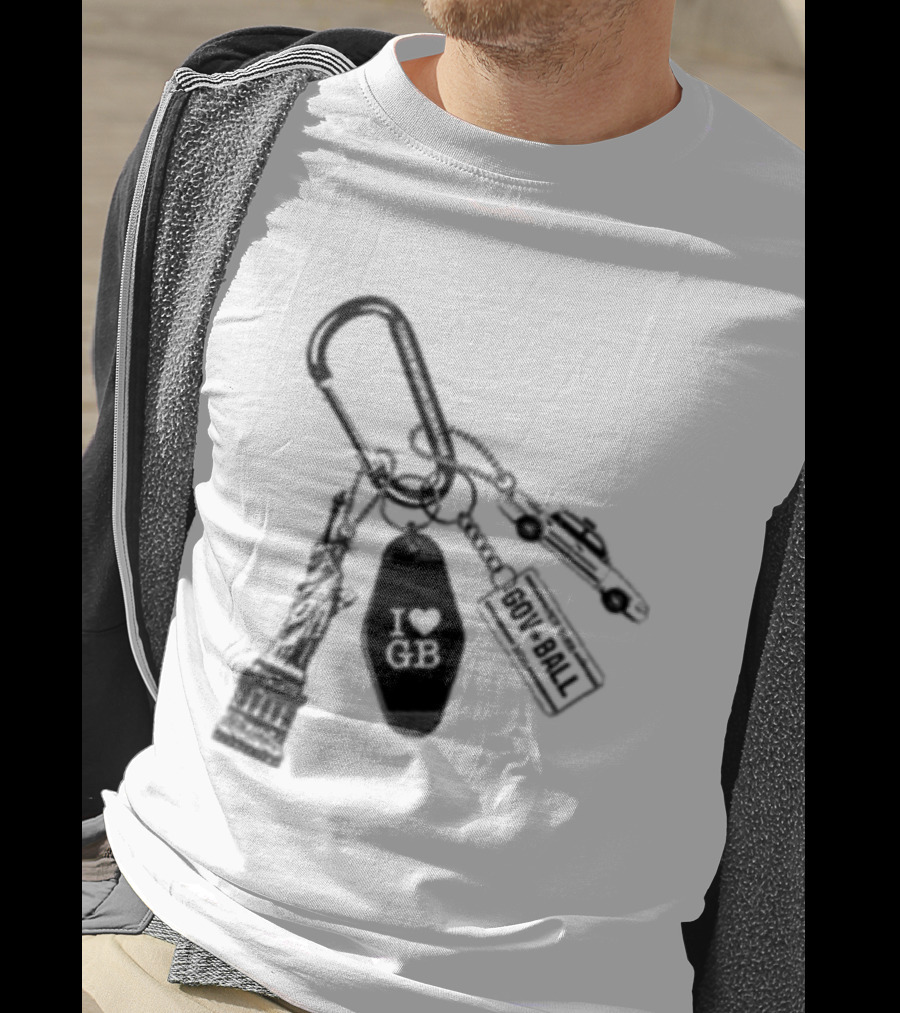Governors Ball Music Festival 2023 Keychain Lineup Essentials T-Shirt