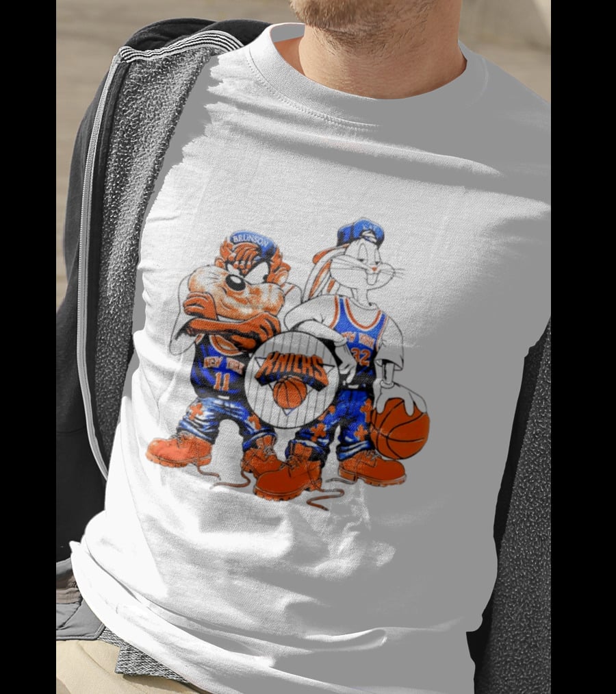 Taz Bugs Bunny New York Knicks Brunson Anthony Towns NBA T-Shirt