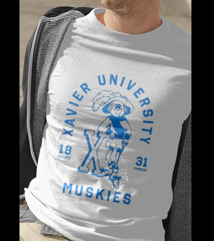 Xavier University Muskies Blue Blob 1831 T-Shirt