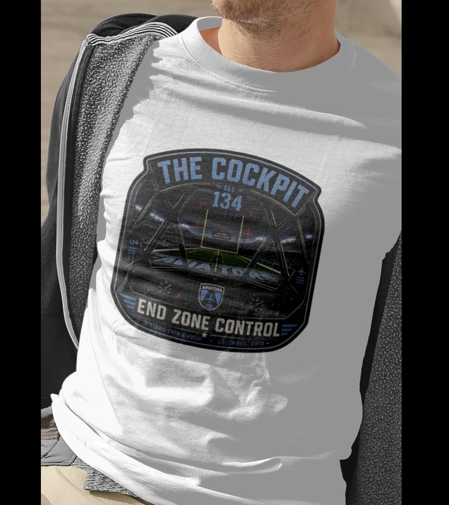 The Cockpit Sec 134 Aviators End Zone Control Historic Crew Stadium Columbus Ohio T-Shirt