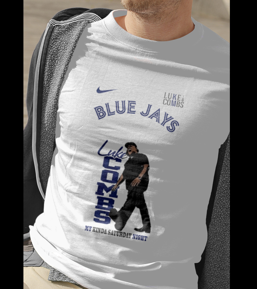 Luke Combs Blue Jays Nike My Kinda Saturday Night T-Shirt