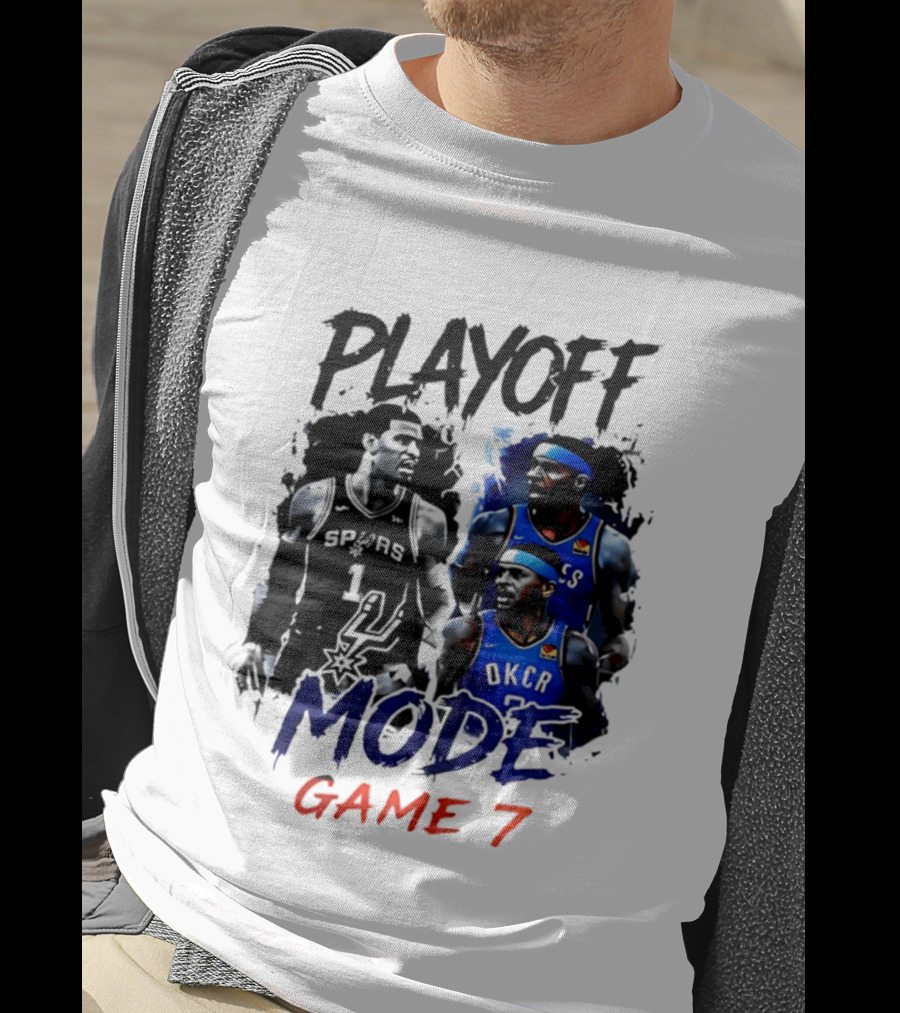 Playoff Mode Game 7 Victor Wembanyama San Antonio Spurs Vs Shai Gilgeous Alexander Oklahoma City Thunder T-Shirt