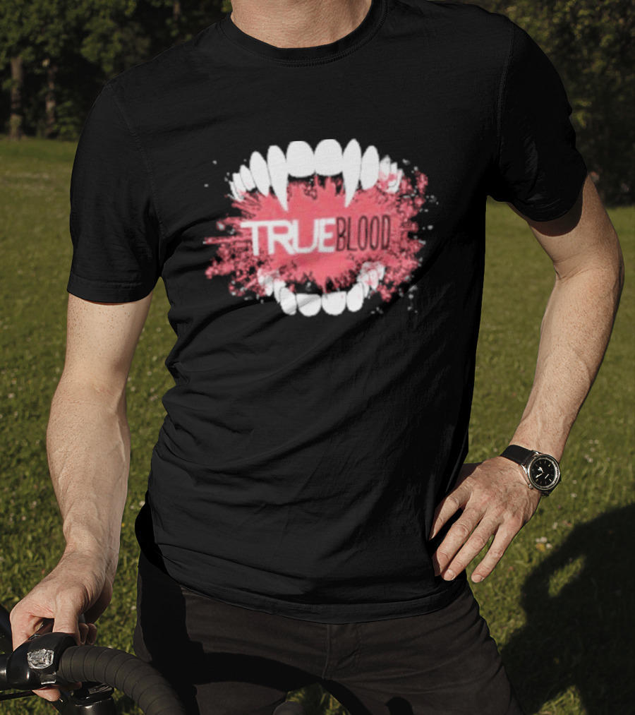 True Blood Vampire Fangs Bite Splatter T-Shirt