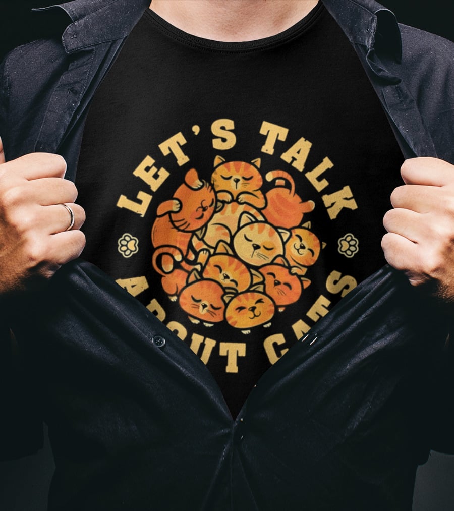 Let's Talk About Cats Cute Orange Tabby Kittens T-Shirt