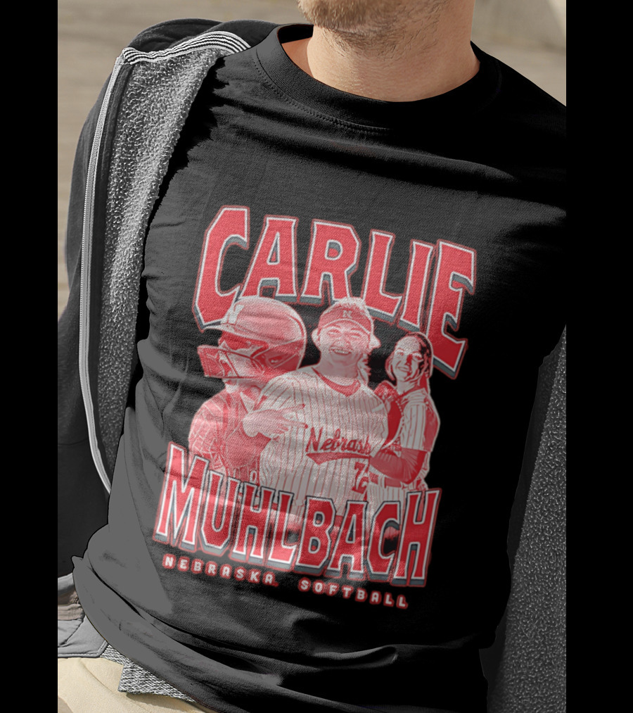 Carlie Muhlbach Nebraska Softball Vintage 90s T-Shirt