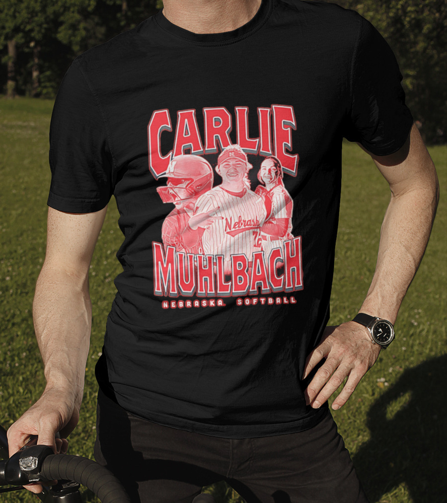 Carlie Muhlbach Nebraska Softball Vintage 90s T-Shirt