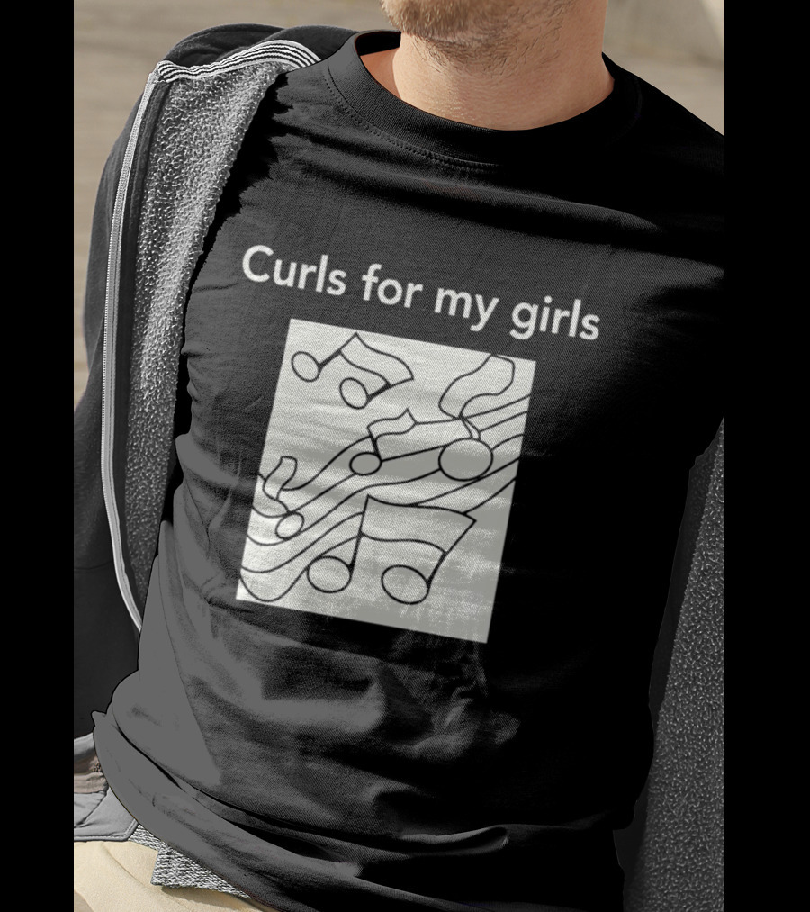 Curls For My Girls Music Notes T-Shirt