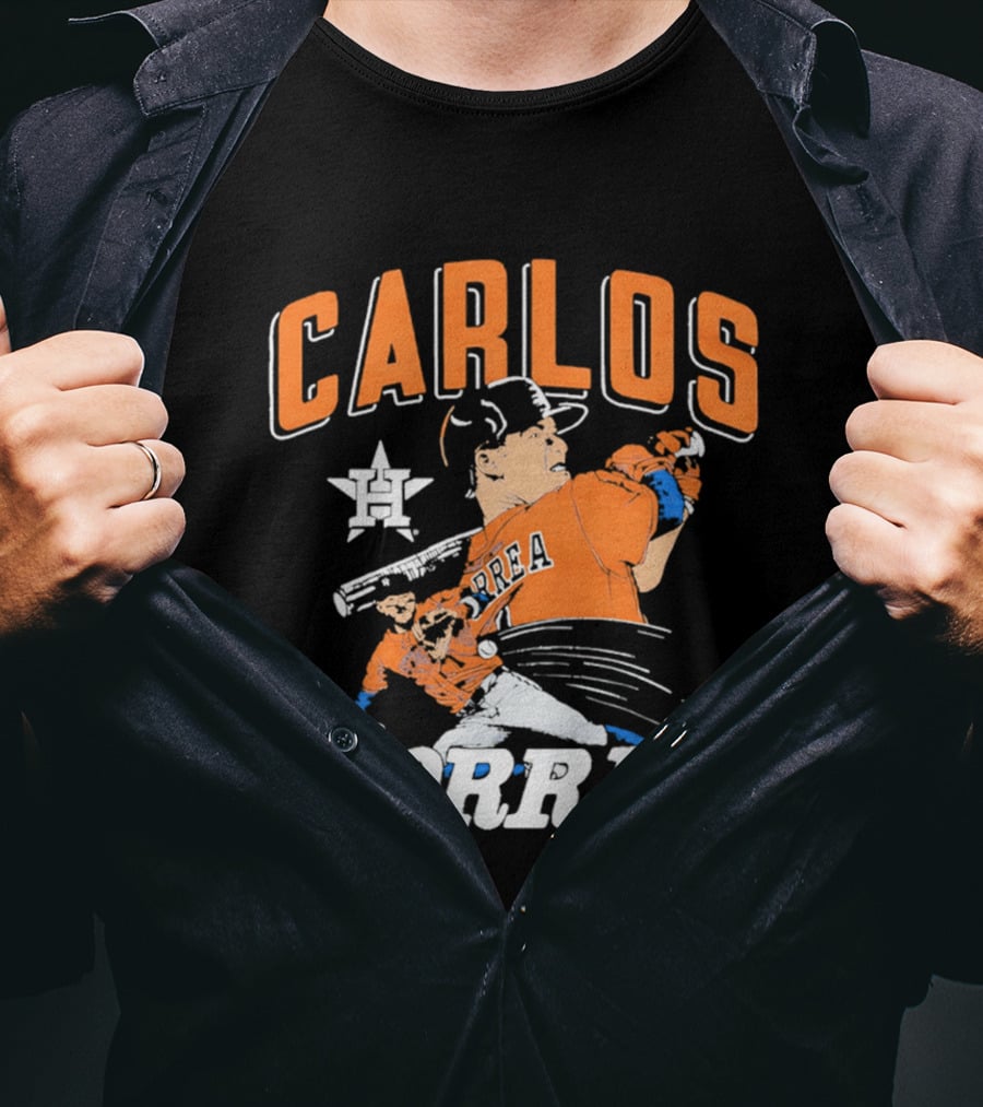 Carlos Correa Astros Caricature Tri Blend T-Shirt