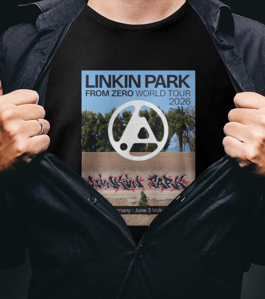 Linkin Park From Zero World Tour 2026 Hamburg Germany June 3 Volksparkstadion T-Shirt