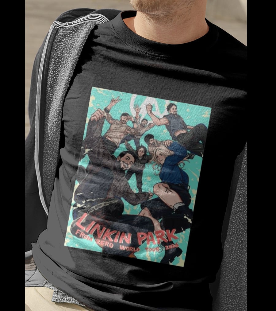 Linkin Park From Zero World Tour 2026 Munich Anime Style Concert T-Shirt