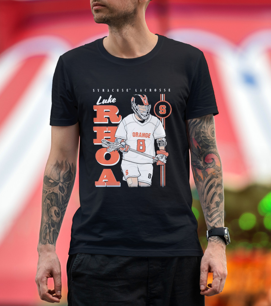 Luke Rhoa Syracuse Lacrosse Orange NCAA 8 T-Shirt