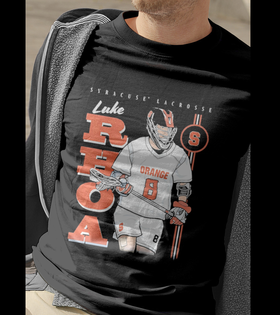 Luke Rhoa Syracuse Lacrosse Orange NCAA 8 T-Shirt