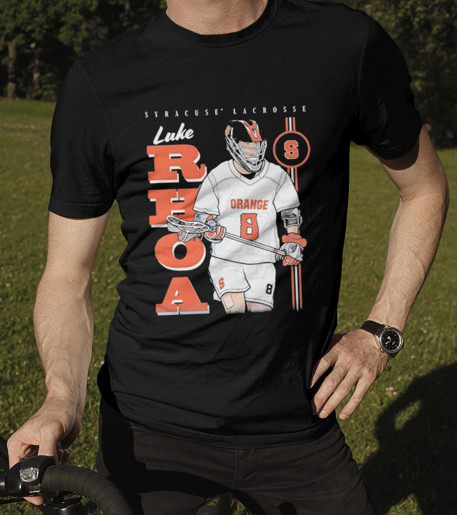 Luke Rhoa Syracuse Lacrosse Orange NCAA 8 T-Shirt