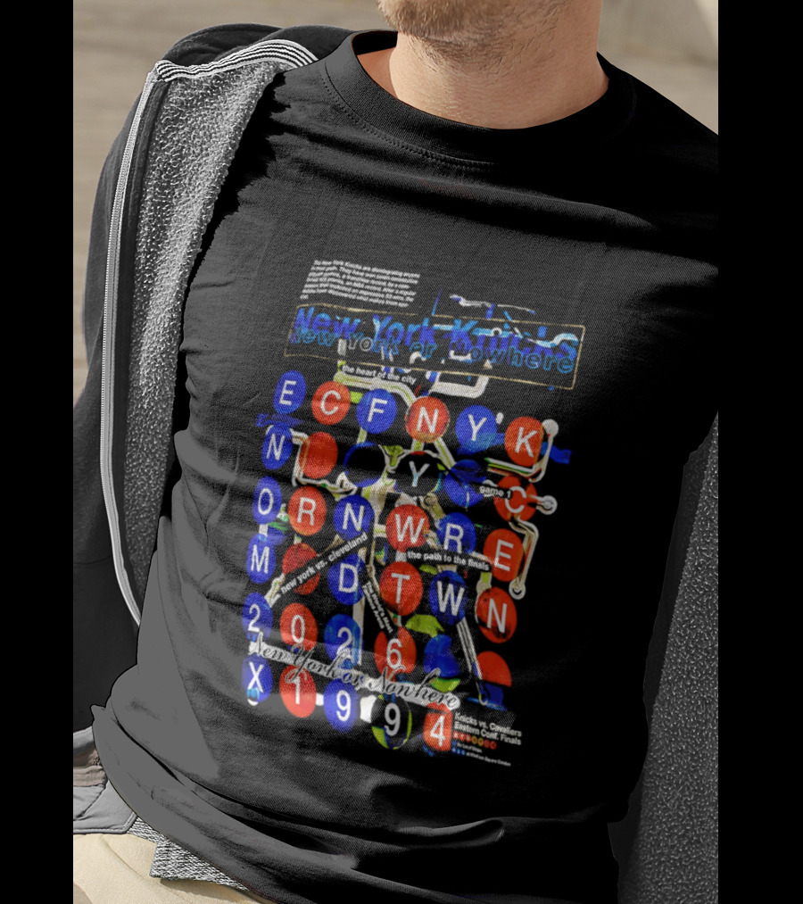 New York Knicks Nowhere Subway Map 1994 2026 T-Shirt