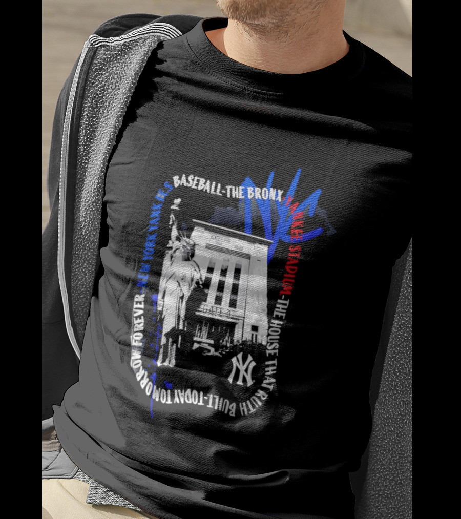 New York Yankees Baseball NYC The Bronx Yankee Stadium The House That Ruth Built T-Shirt