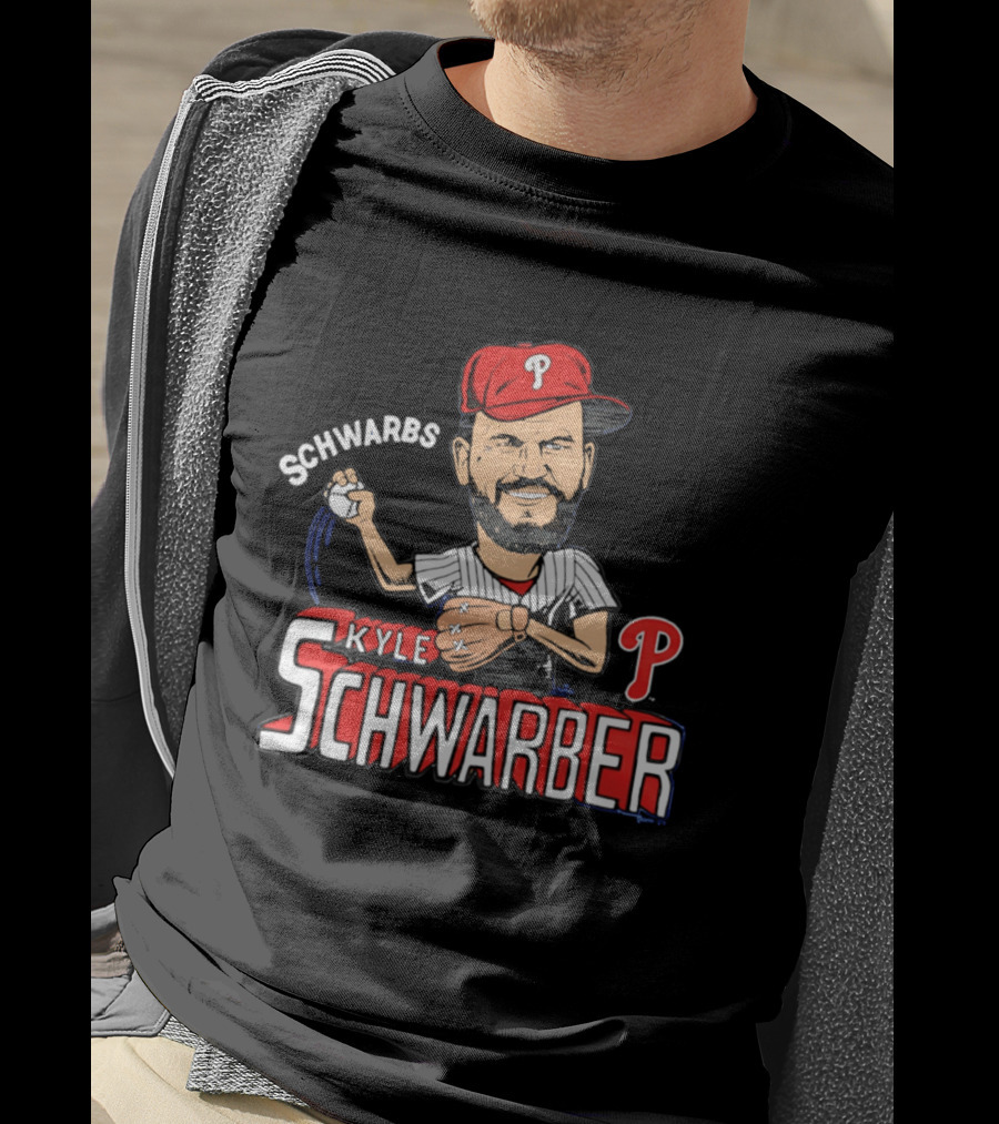 Philadelphia Phillies Kyle Schwarber Caricature Schwarbs Tri Blend T-Shirt