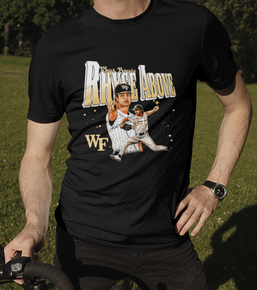 Rhys Bowie Wake Forest WF Baseball Rhys Above T-Shirt