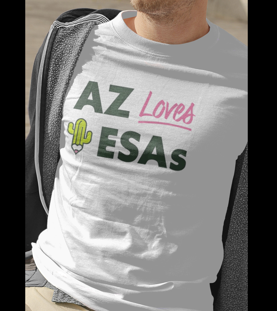 AZ Loves Education Savings Accounts Cactus Pencil Arizona Teacher ESAs T-Shirt