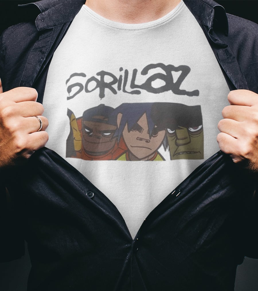 Gorillaz Band Members 2D Russel Hobbs Noodle Murdoc Niccals T-Shirt