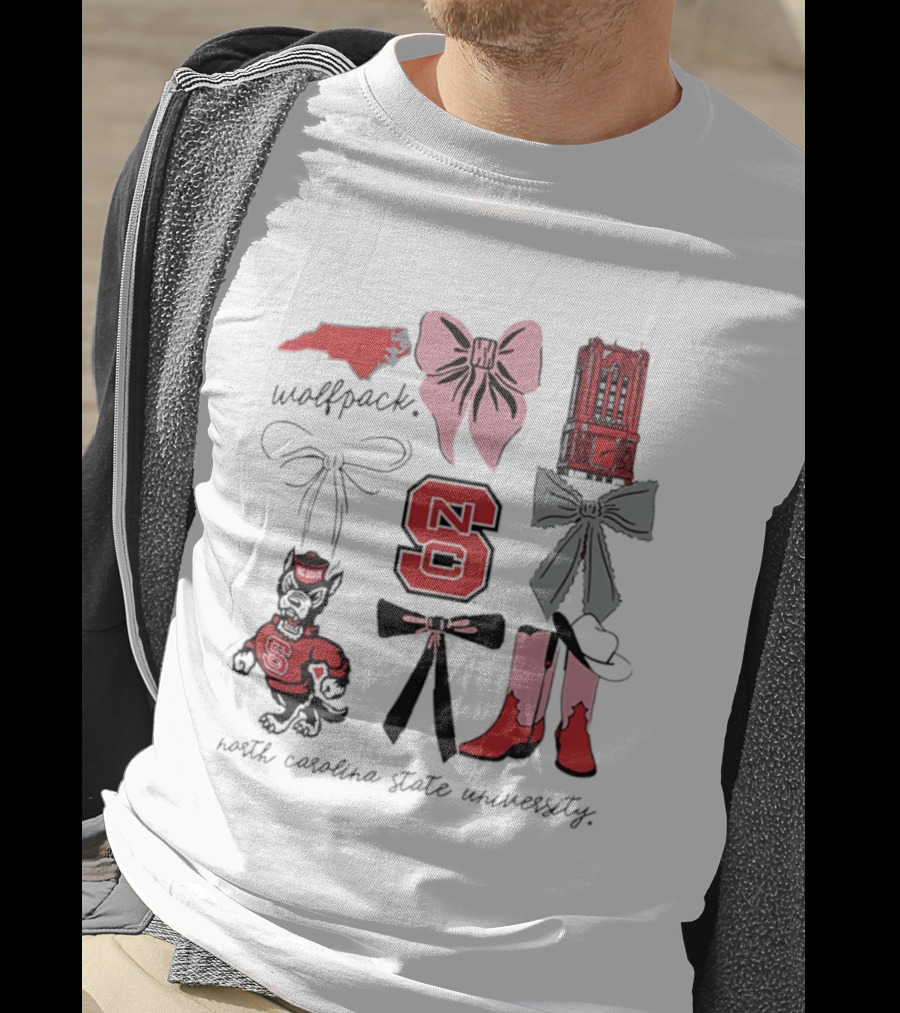 NC State Wolfpack Bows Boots North Carolina State University T-Shirt