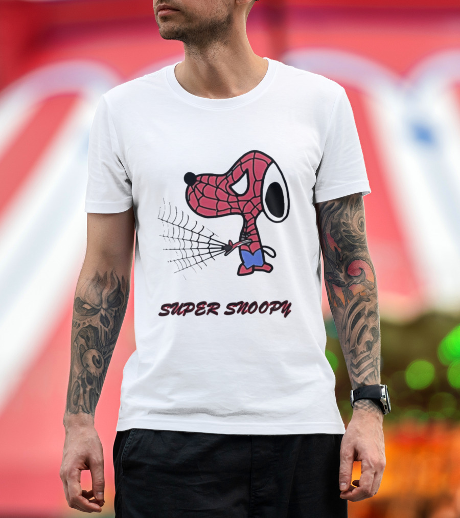 Super Snoopy Spider Man Mashup Pop Culture T-Shirt