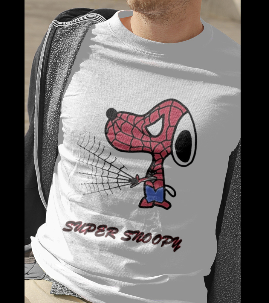 Super Snoopy Spider Man Mashup Pop Culture T-Shirt