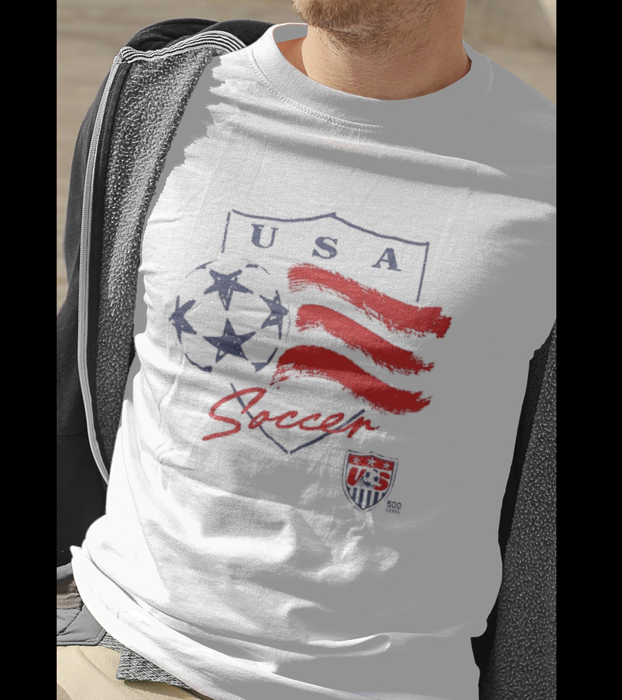 USA Soccer Federation Shield Stars And Stripes Football T-Shirt
