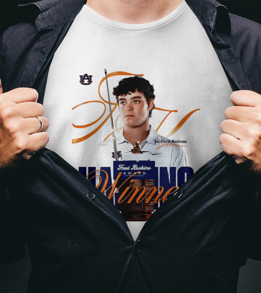 Auburn University Jackson Koivun Fred Haskins Award Winner Golf T-Shirt
