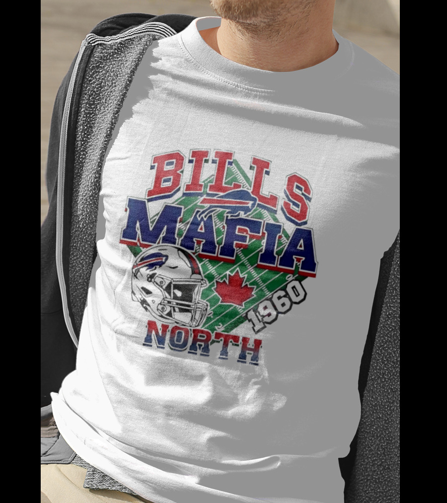 Bills Mafia North 1960 Helmet Maple Leaf T-Shirt