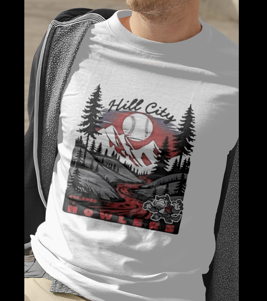 Hill City Howlers Est 2020 Mountain Pine Tree Forest Nature Sports T-Shirt