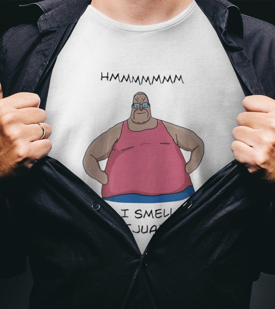HMMMMMMM I Smell Marijuana Meme Character In Pink T-Shirt
