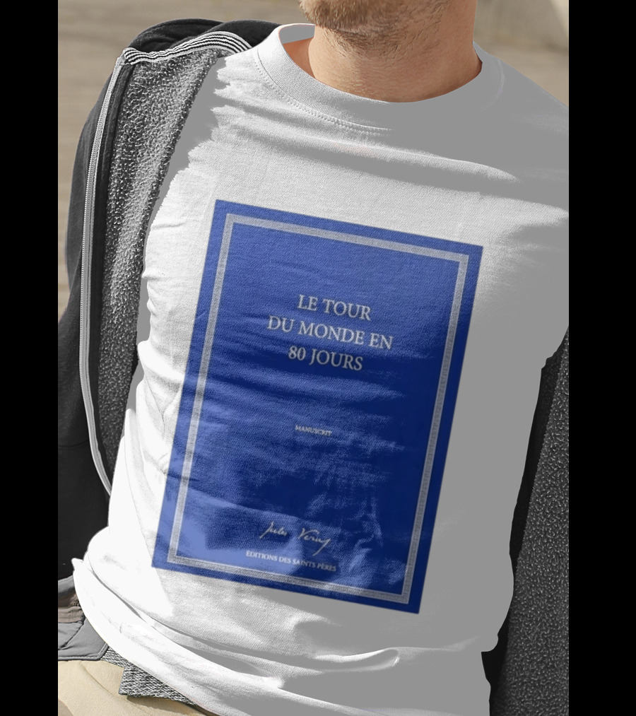 Le Tour Du Monde En 80 Jours Manuscrit Jules Verne Éditions Des Saints Pères T-Shirt