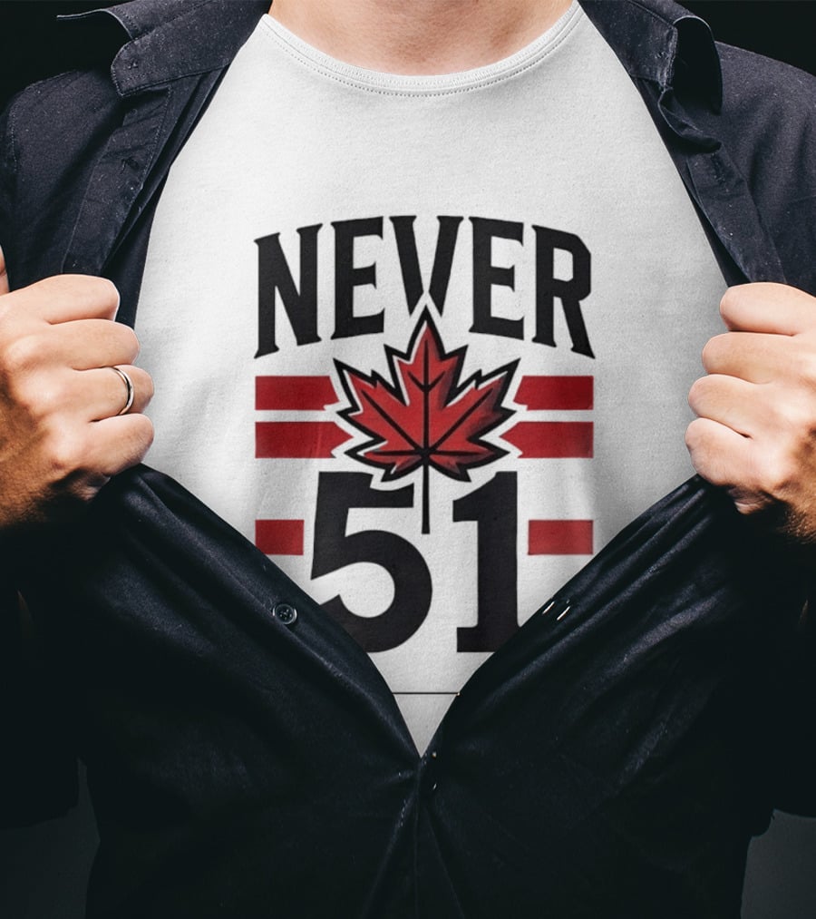 Never 51 Canada Flag Maple Leaf T-Shirt