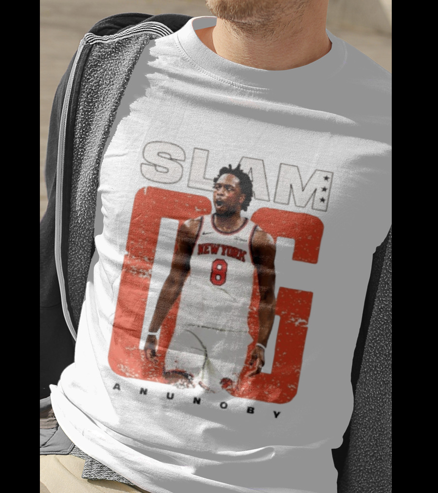 SLAM New York Knicks OG Anunoby NBA Basketball 8 T-Shirt