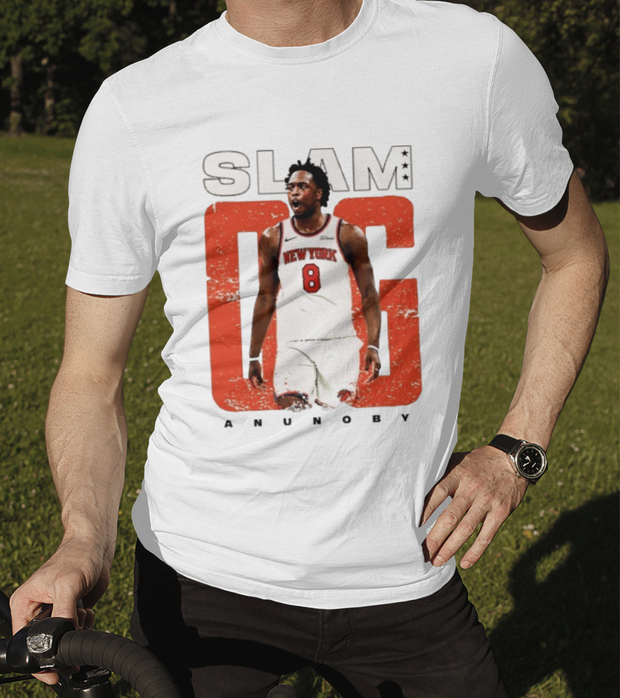 SLAM New York Knicks OG Anunoby NBA Basketball 8 T-Shirt