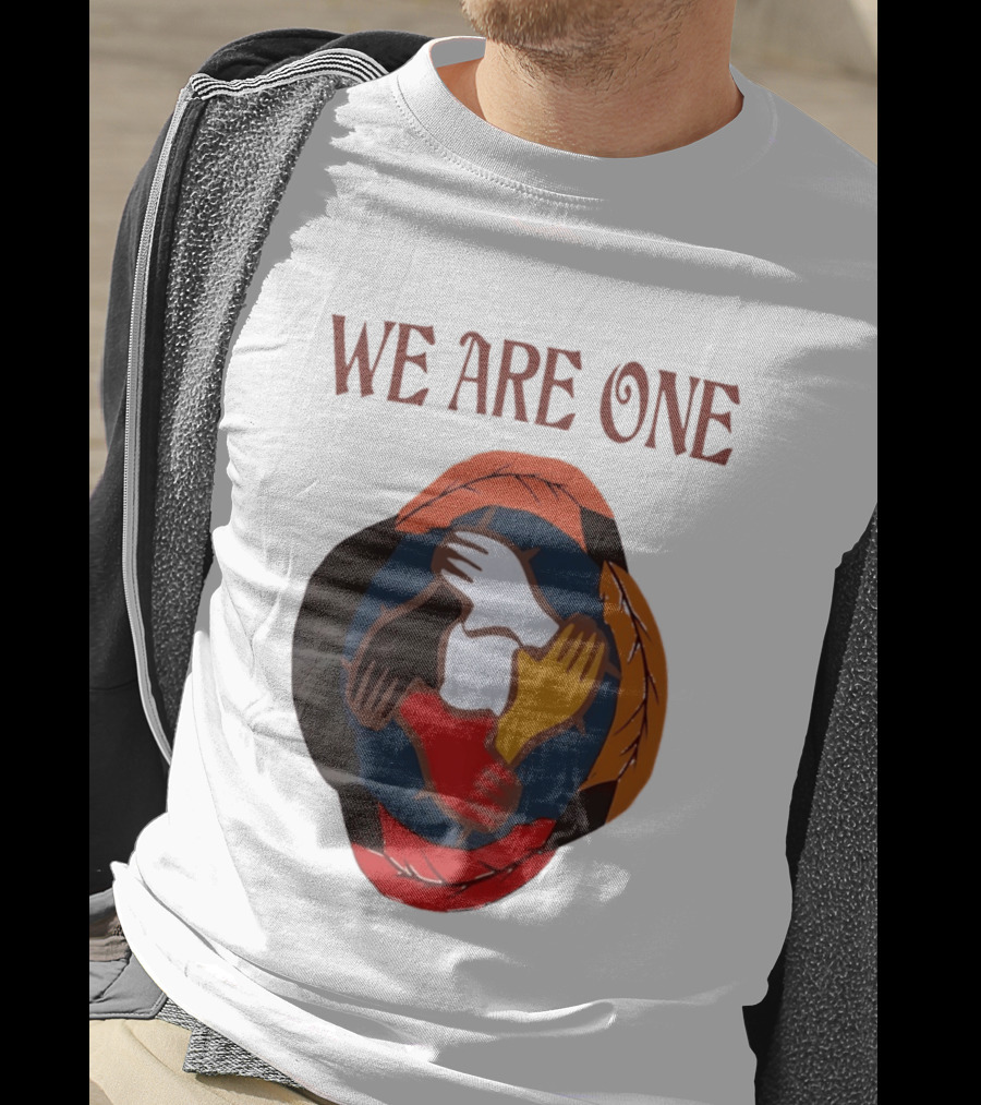 We Are One Unity Hands Feathers Orange Culture Heritage Collective T-Shirt
