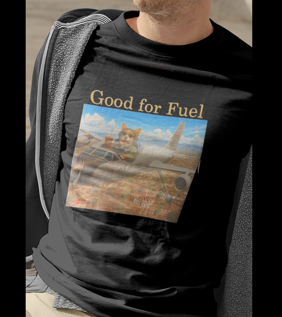 Corgi Pilot In U.S. Air Force Cockpit Good For Fuel T-Shirt