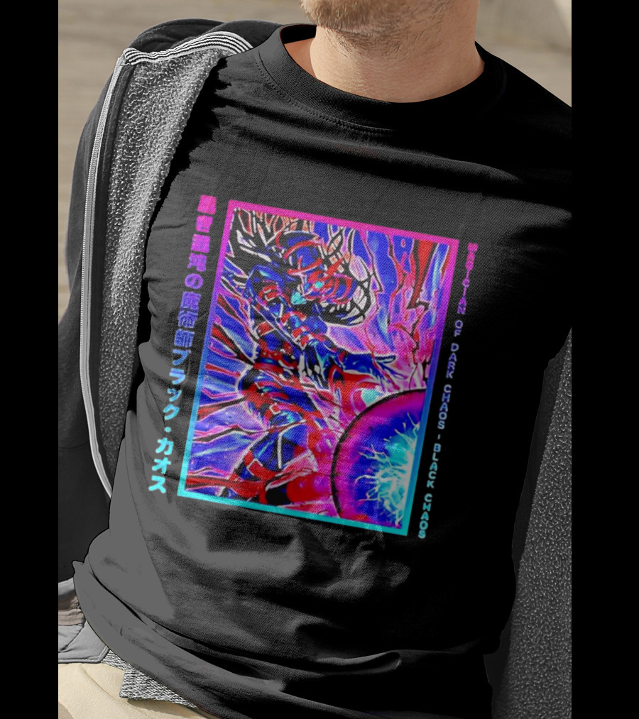 Officila Magician Of Dark Chaos Black Chaos Vaporwave Anime Yugioh T-Shirt