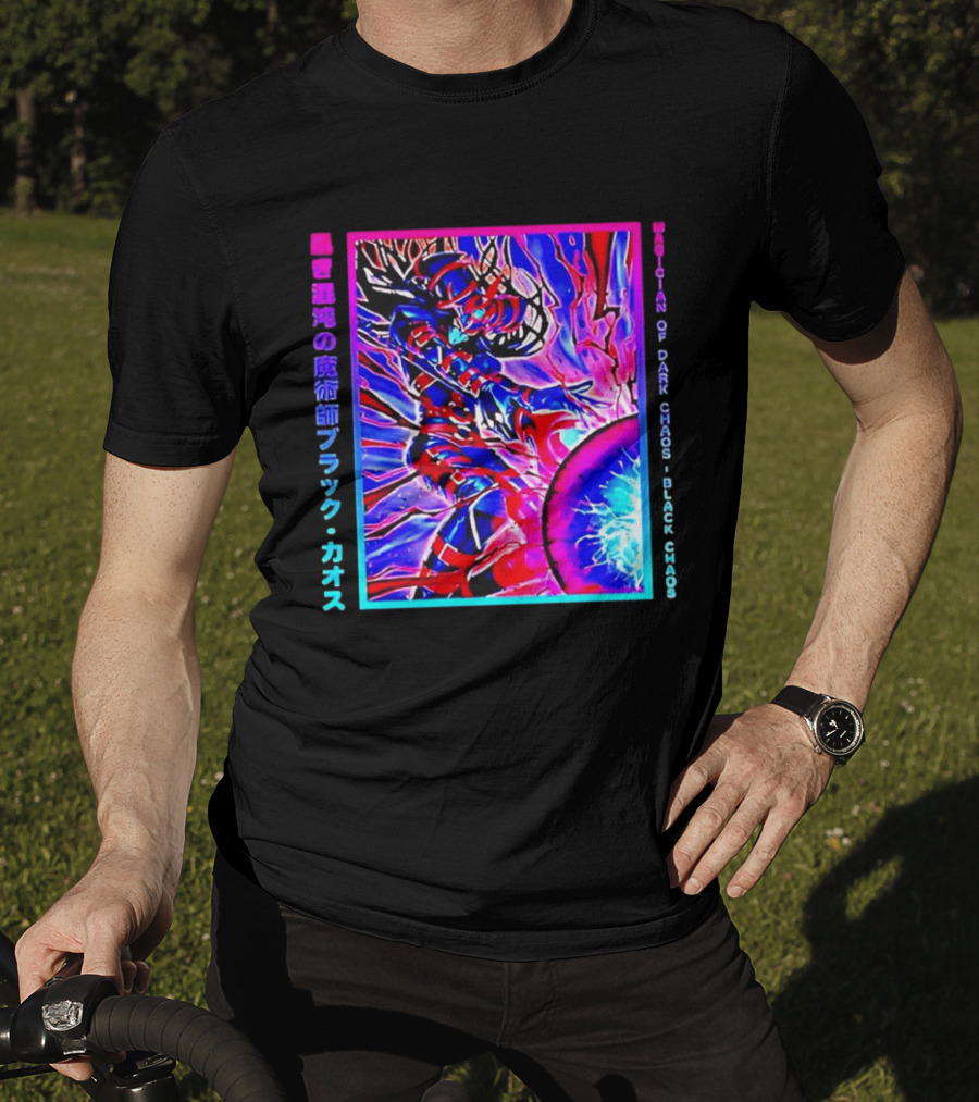 Officila Magician Of Dark Chaos Black Chaos Vaporwave Anime Yugioh T-Shirt
