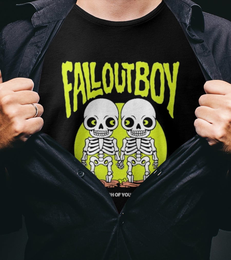 Fall Out Boy Twin Skeleton I Just Need Enough Of You To Dull The Pain T-Shirt