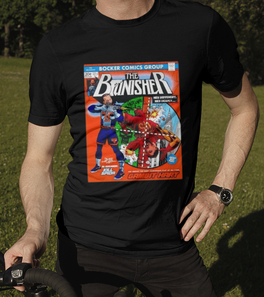 Bocker Comics Group The Brunisher Kill Spida Gambit Hart T-Shirt